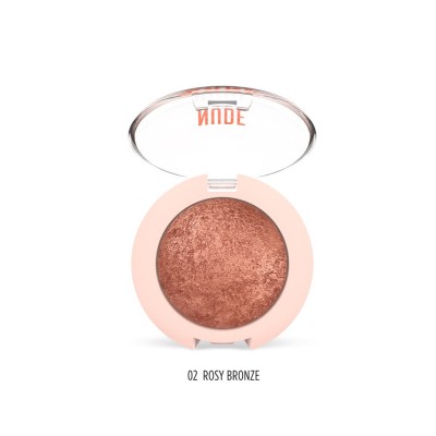 GOLDEN ROSE Nude Look Pearl Baked Eyeshadow 2.5g - 02 Rosy Bronze